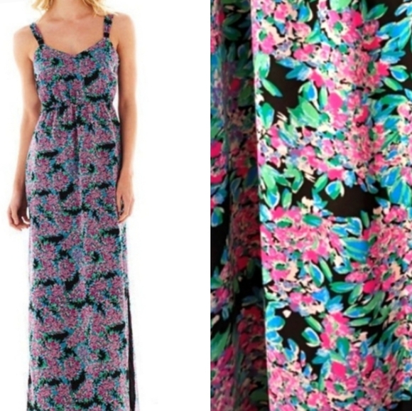 4/$20  I Heart Ronson Vibrant Floral Print Sleeveless Maxi Dress - Picture 1 of 10